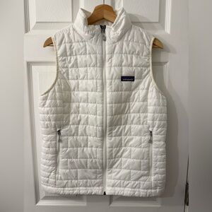 Patagonia Nano Puff Vest Women's Size Large Birch White